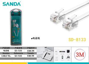 SANDA SD-7330 Cable de Teléfono de 3 Metros